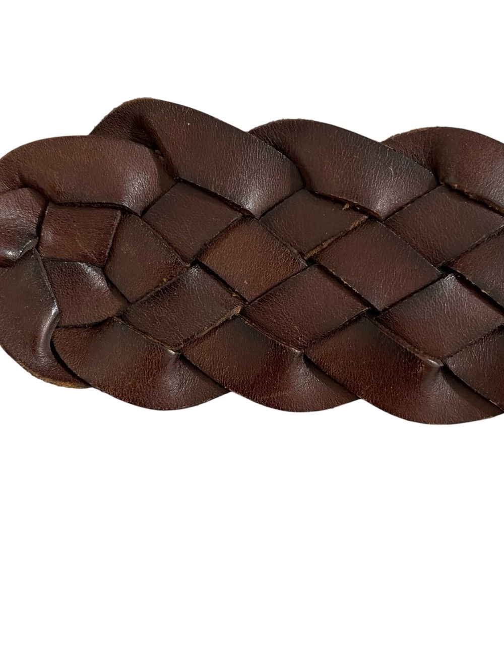 Women's Banana Republic Brown Leather Braided Belt Size XS - Picture 6 of 9